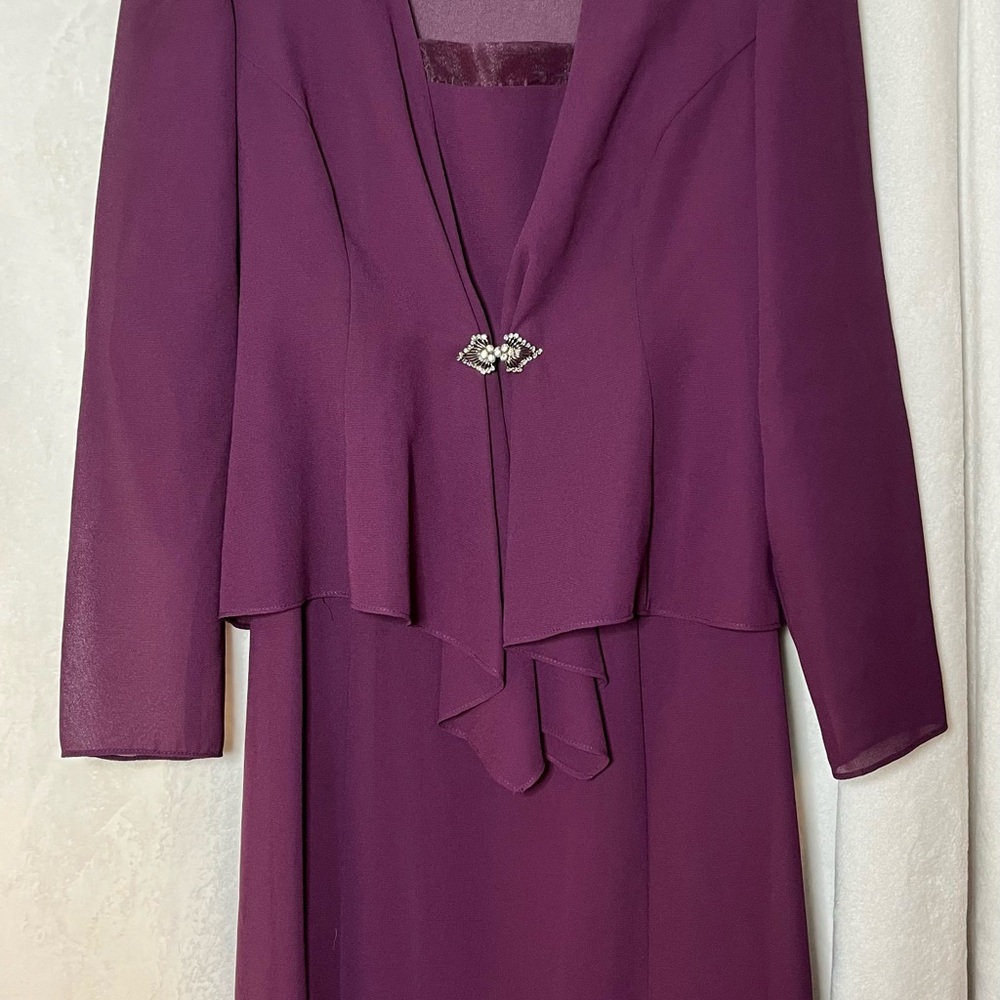 Ursula of Switzerland Purple Long Sleeve Gown for Wedding